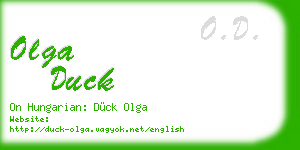 olga duck business card